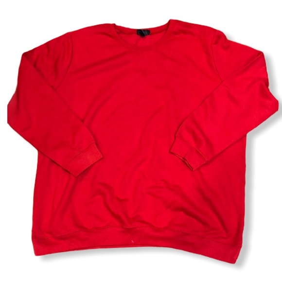 Ashley Blue Red Sweater Blouse 2x - Picture 1 of 6